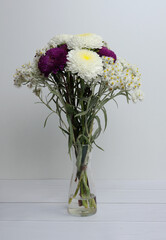 summer field bouquet of flowers in vase