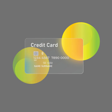 Glassmorphic bank card