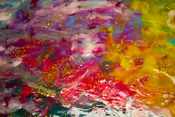 Abstract Natural Luxury art, fluid painting background, alcohol ink technique. Image incorporates...