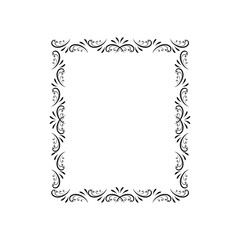 Monochrome frame with wavy line for pfoto.