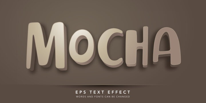 mocha 3d editable text effect