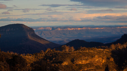 Naklejka premium Layer of cliff at Blue Mountains, Sydney, Australia.