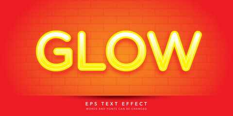 glow 3d editable text effect