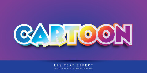 cartoon 3d editable text effect