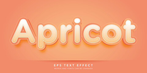 apricot 3d editable text effect