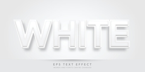 white 3d editable text effect