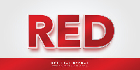 red 3d editable text effect