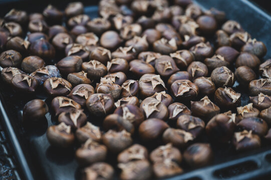 Chestnuts Roasting On A Tray