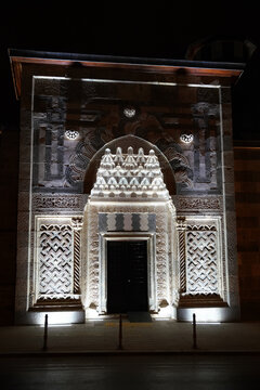 Entrance of Karatay Madrasa in Konya, Turkiye