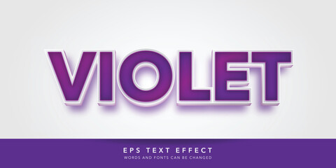 violet 3d editable text effect