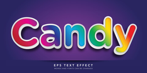 candy 3d editable text effect