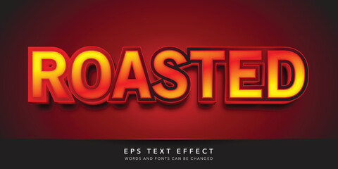roasted 3d editable text effect