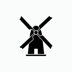 Windmill Icon. Propeller Symbol - Vector
