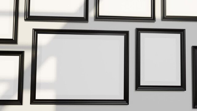 Walk through the image gallery - empty frames template