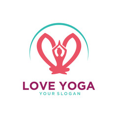 Love Yoga Poses Logo Design