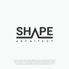 Symbol vector of building and property logo template with roof shape lettering icon. Real estate architecture design minimalist illustration for agency and company.
