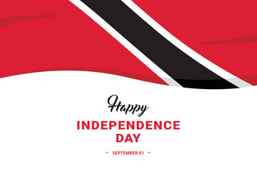 Trinidad and Tobago Independence Day. Vector Illustration. The illustration is suitable for banners, flyers, stickers, cards, etc.