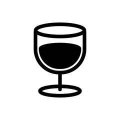 glass cup icon vector illustration logo template for many purpose. Isolated on white background.