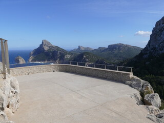 Viewing platform at Cap Formentor, Mallorca, Balearic Islands, Spain