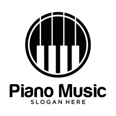 Piano Music Logo Design