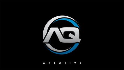 AQ Letter Initial Logo Design Template Vector Illustration