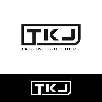 Rectangle Initial TKJ Logo design