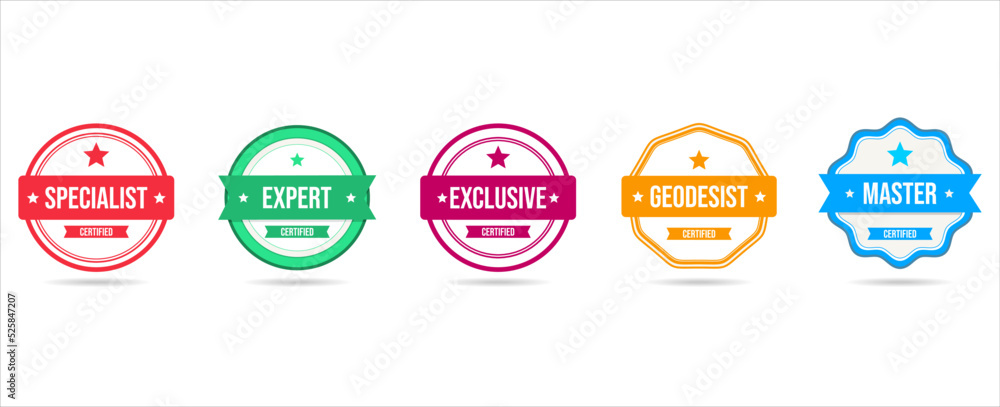 Canvas Prints Collection of certified badge vector template  