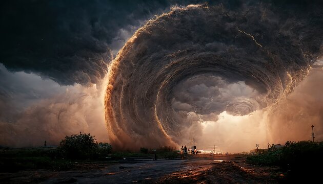 Fantasy portal effect. smoke moving in a circle formation.Science fiction universe exploration.portal to the other dimension, 3d render, Raster illustration.