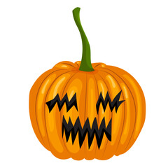 pumpkin for halloween in flat style, vector