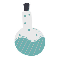 witch potion, love potion in doodle style isolated, vector