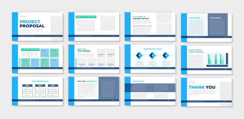 Powerpoint presentation template with ppt design for business brochure