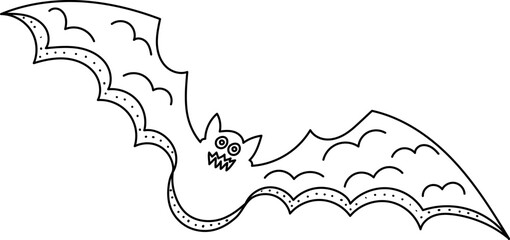 bat in doodle style, sketch isolated