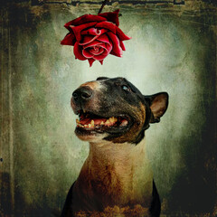 Fancy victorian style dog