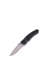folding pocket knife on white background