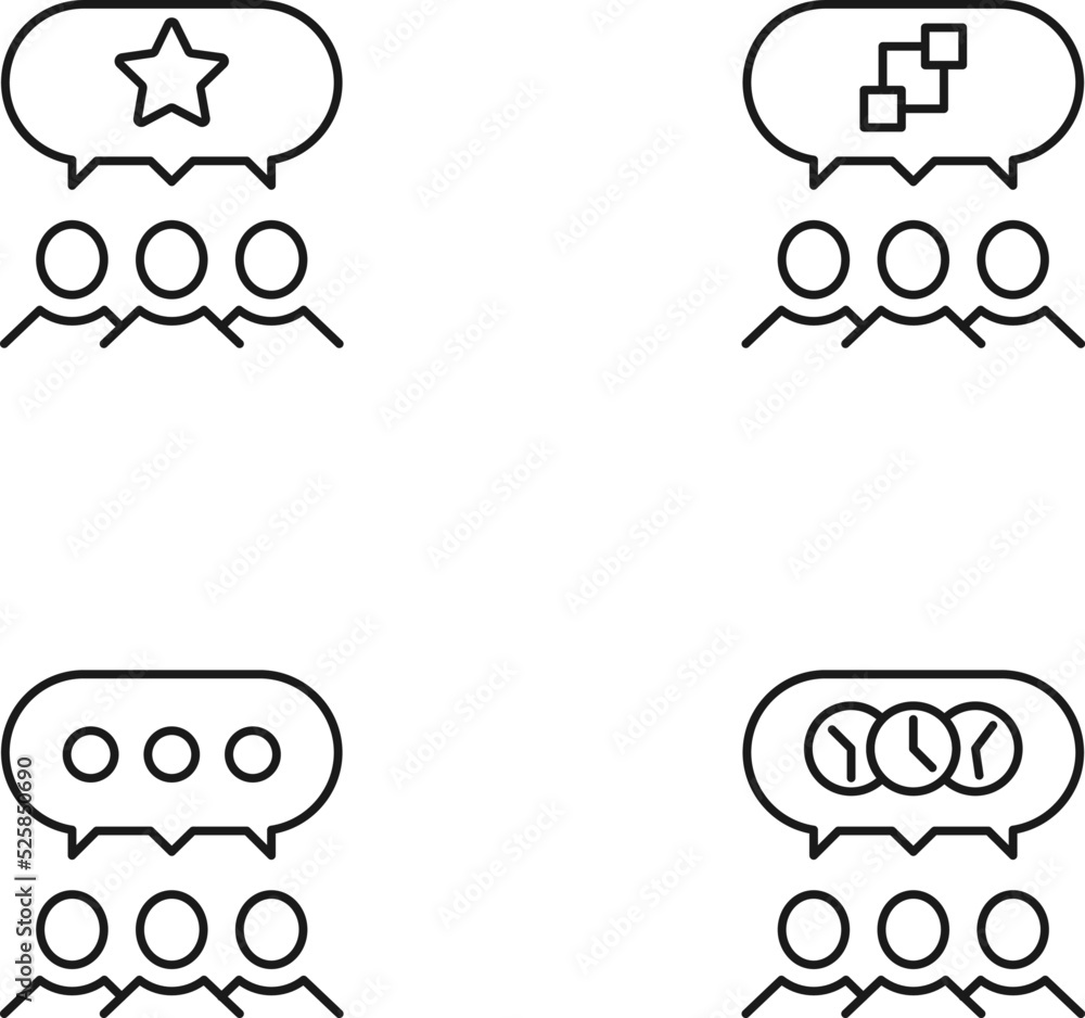 Poster monochrome elements perfect for adverts, stores, design etc. editable stroke. vector line icon set w