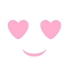 恋をしている女性の顔のアイコン。
一目惚れのコンセプト。