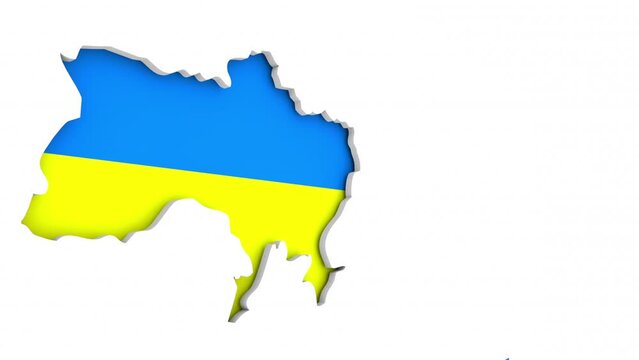 Ukraine Blue Yellow Flag Country Nation Background 3d Animation