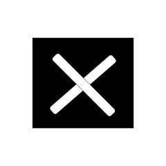 Black white cross mark icon png