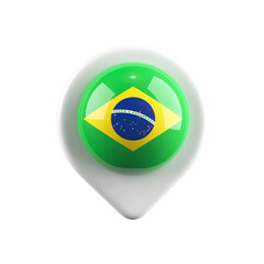 3D Icon of Location of Brazil