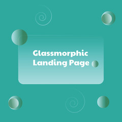 Glassmorphic landing page and background