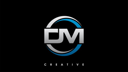 Fototapeta premium DM Letter Initial Logo Design Template Vector Illustration
