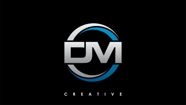 DM Letter Initial Logo Design Template Vector Illustration
