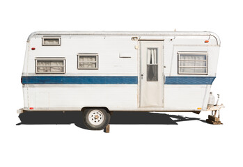 Transparent PNG of Classic Old Camping Trailer.