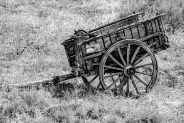 Deurstickers old farm wagon © Francisco