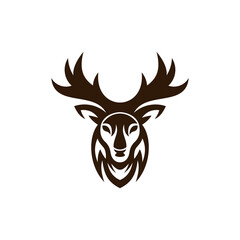 Head Moose Animal Illustration Logo, moose head logo template vector icon illustration, Moose Logo Template vector Illustration