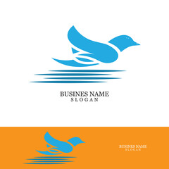 Bird wing dove logo template