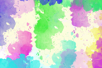watercolor Background with a multicolored spot illustration