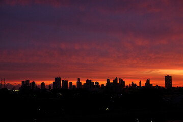 Fototapeta na wymiar Sunset Over The City