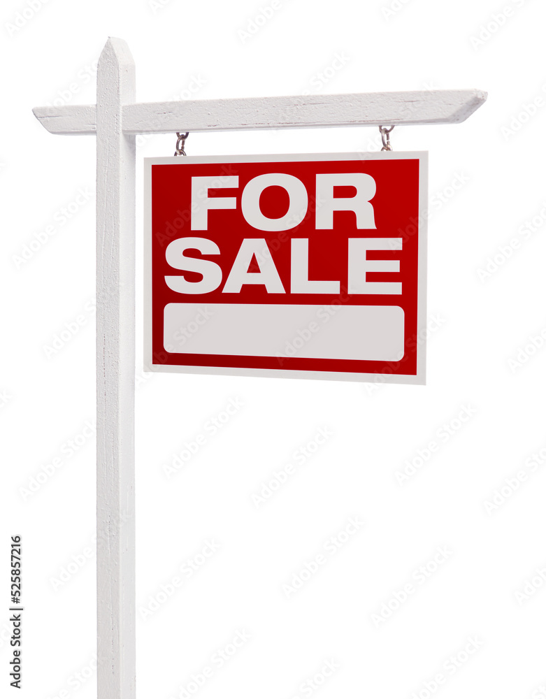 Wall mural transparent png of home for sale real estate sign.