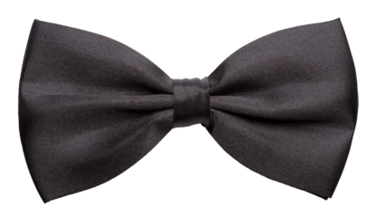Black bow tie, PNG cut out on transparent background